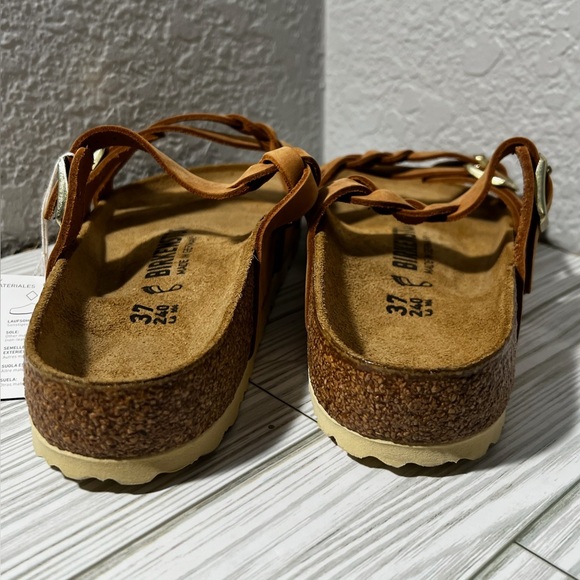 Birkenstock Franca braided cognac Tan Cross-Strap Sandals EU 37 women’s 6 mens 4 - Picture 4 of 11